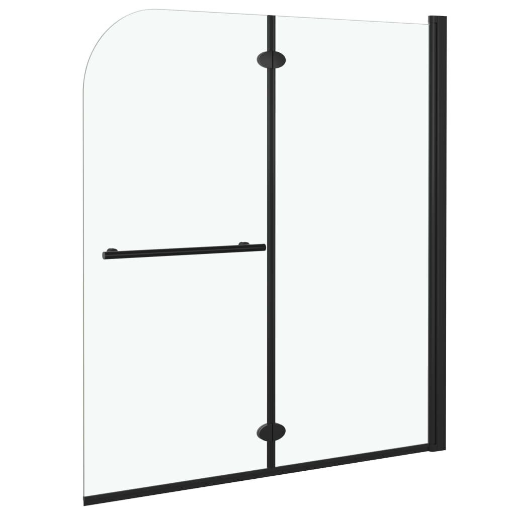 vidaXL Taittuva suihkukaappi 2 paneelia ESG 120x140 cm musta hinta ja tiedot | Suihkukaapit ja suihkunurkat | hobbyhall.fi