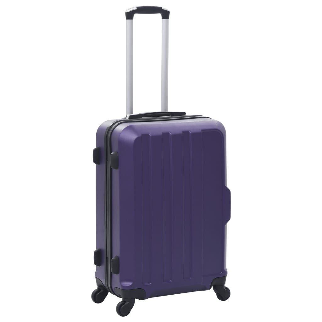 vidaXL Kovapintainen matkalaukkusarja 3 kpl violetti ABS hinta ja tiedot | Matkalaukut ja -kassit | hobbyhall.fi