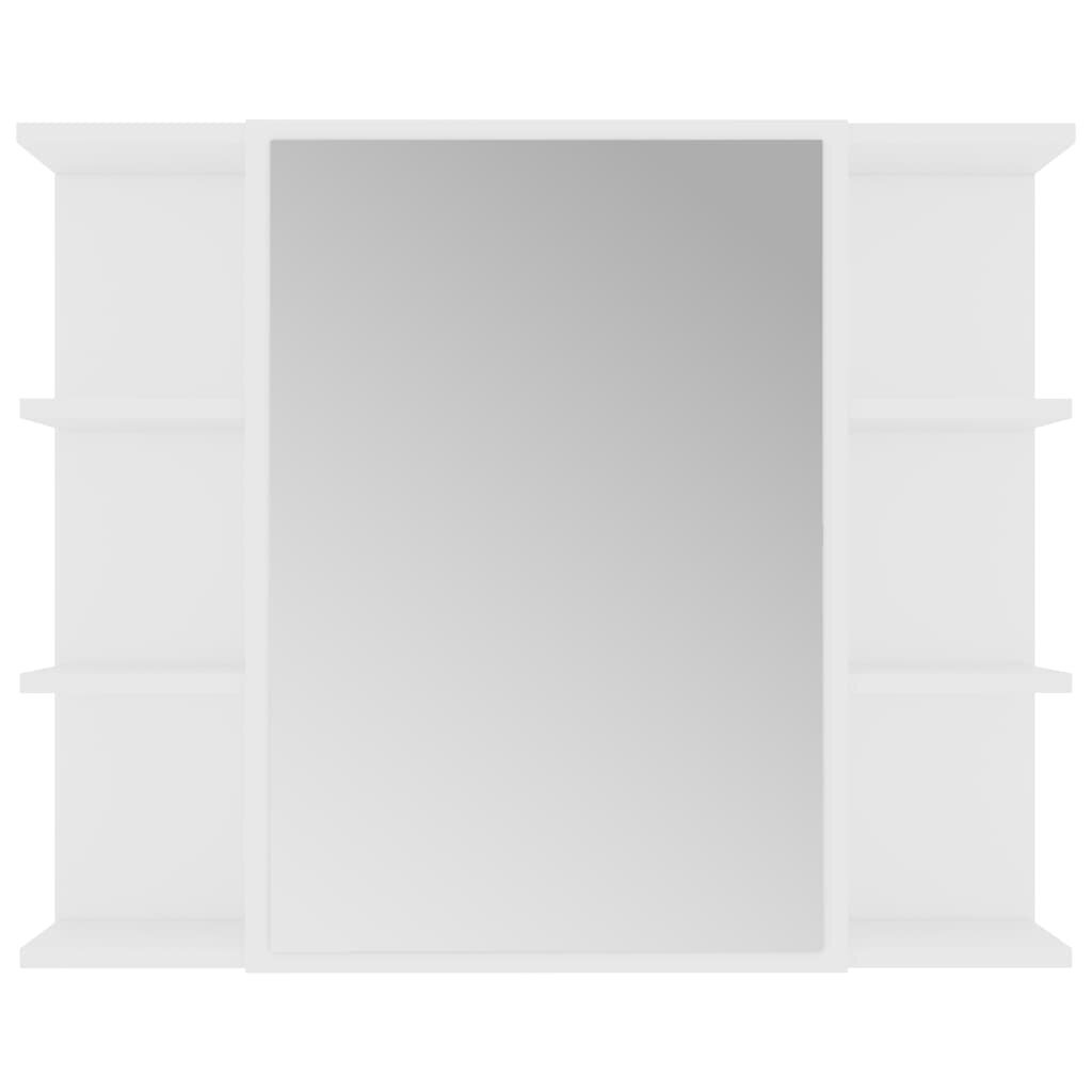 vidaXL Kylpyhuoneen peilikaappi valkoinen 80x20,5x64 cm lastulevy hinta ja tiedot | Kylpyhuonekaapit | hobbyhall.fi
