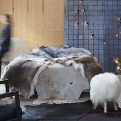 vidaXL Aito lehmäntaljamatto ruskea ja valkoinen 150x170 cm hinta ja tiedot | Isot matot | hobbyhall.fi