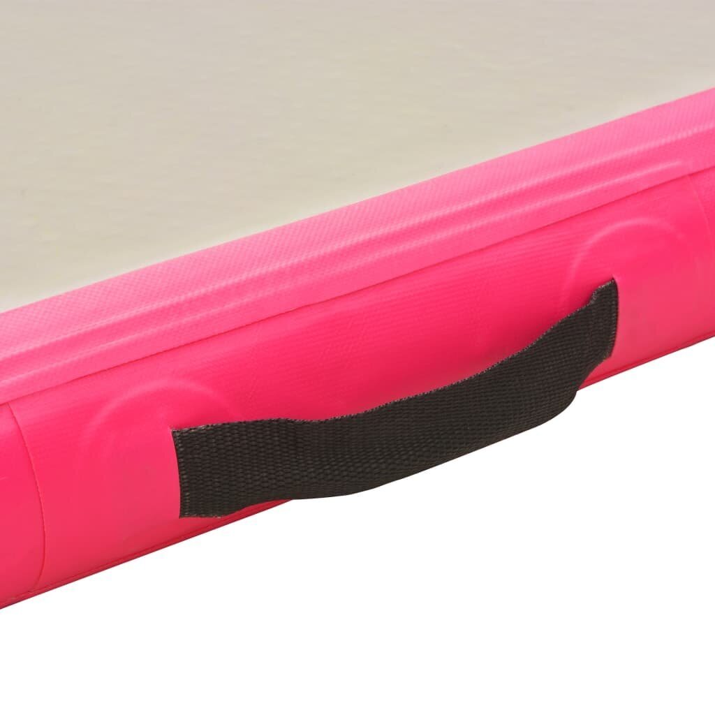 vidaXL Täytettävä voimistelumatto pumpulla 800x100x10 cm PVC pinkki hinta ja tiedot | Joogamatot | hobbyhall.fi
