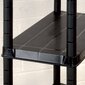 vidaXL Varastohylly 4-tasoinen musta 61x30,5x130 cm muovi hinta ja tiedot | Varastohyllyt | hobbyhall.fi