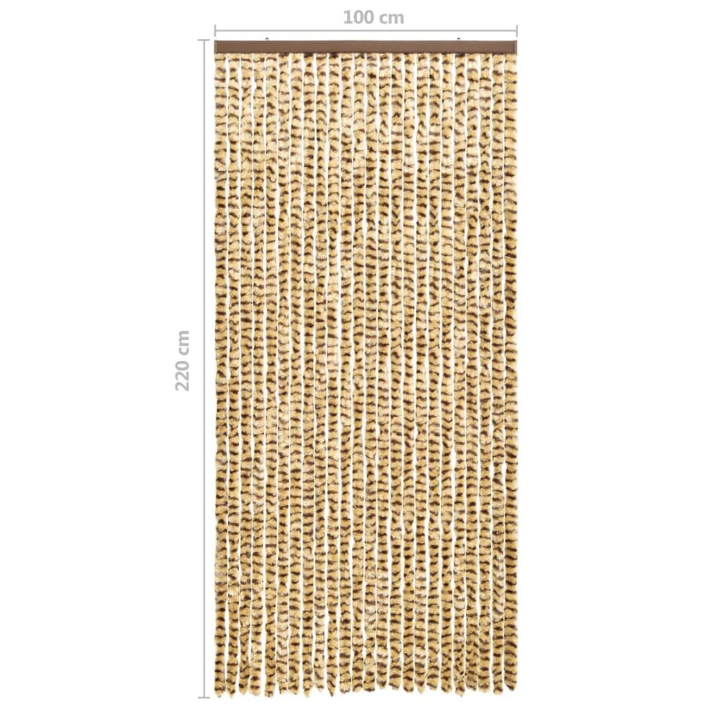 vidaXL Hyönteisverho beige ja ruskea 100x220 cm Chenille hinta ja tiedot | Hyttysverkot | hobbyhall.fi