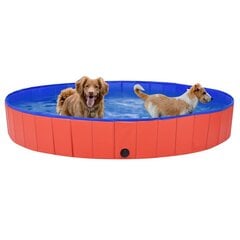 vidaXL Kokoontaitettava koiran uima-allas punainen 200x30 cm PVC hinta ja tiedot | Eläinten hoitotuotteet | hobbyhall.fi