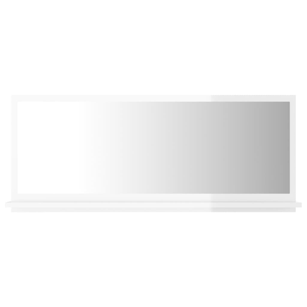 vidaXL Kylpyhuonepeili korkeakiilto valkoinen 90x10,5x37 cm lastulevy hinta ja tiedot | Kylpyhuonepeilit | hobbyhall.fi