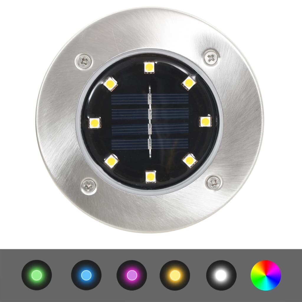 vidaXL Aurinkoenergia maavalaisimet 8 kpl LED RGB värit hinta ja tiedot | Puutarha- ja ulkovalot | hobbyhall.fi