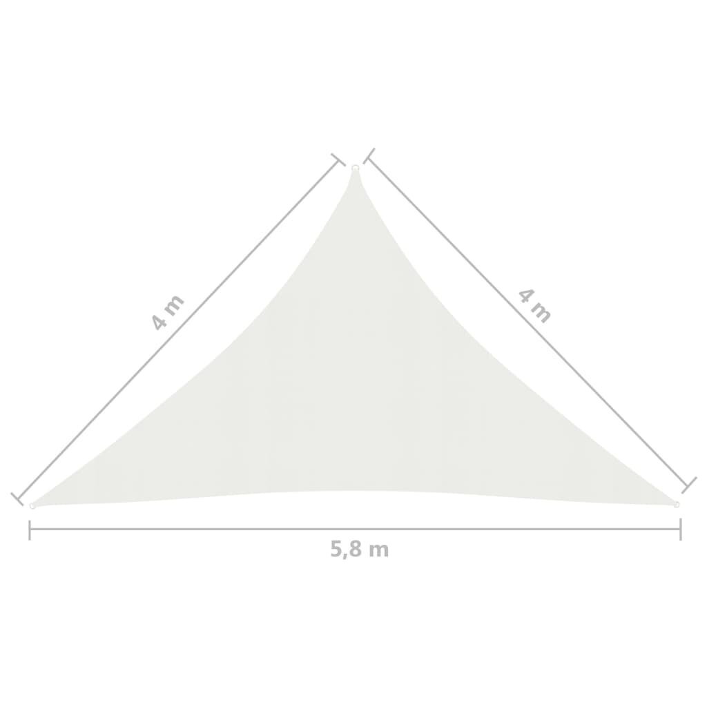 vidaXL Aurinkopurje 160 g/m² valkoinen 4x4x5,8 m HDPE hinta ja tiedot | Aurinkovarjot ja markiisit | hobbyhall.fi