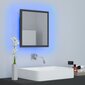 vidaXL LED-kylpyhuonepeili harmaa 40x8,5x37 cm akryyli hinta ja tiedot | Kylpyhuonepeilit | hobbyhall.fi