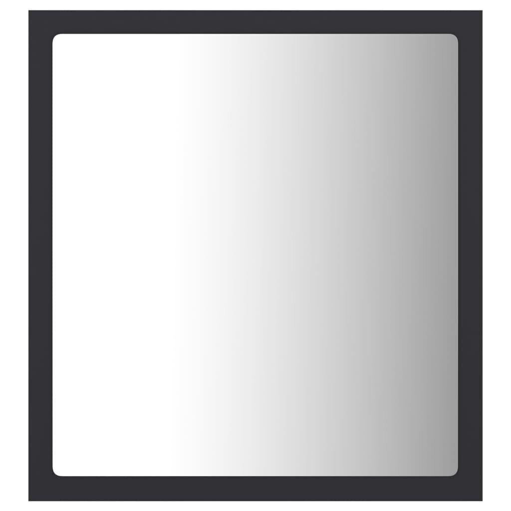 vidaXL LED-kylpyhuonepeili harmaa 40x8,5x37 cm akryyli hinta ja tiedot | Kylpyhuonepeilit | hobbyhall.fi
