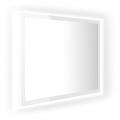 vidaXL Kylpyhuonepeili LED korkeakiilto valk. 60x8,5x37 cm akryyli hinta ja tiedot | Kylpyhuonepeilit | hobbyhall.fi