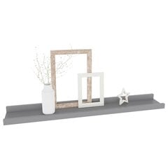 vidaXL Seinähyllyt 4 kpl harmaa 60x9x3 cm hinta ja tiedot | Hyllyt | hobbyhall.fi