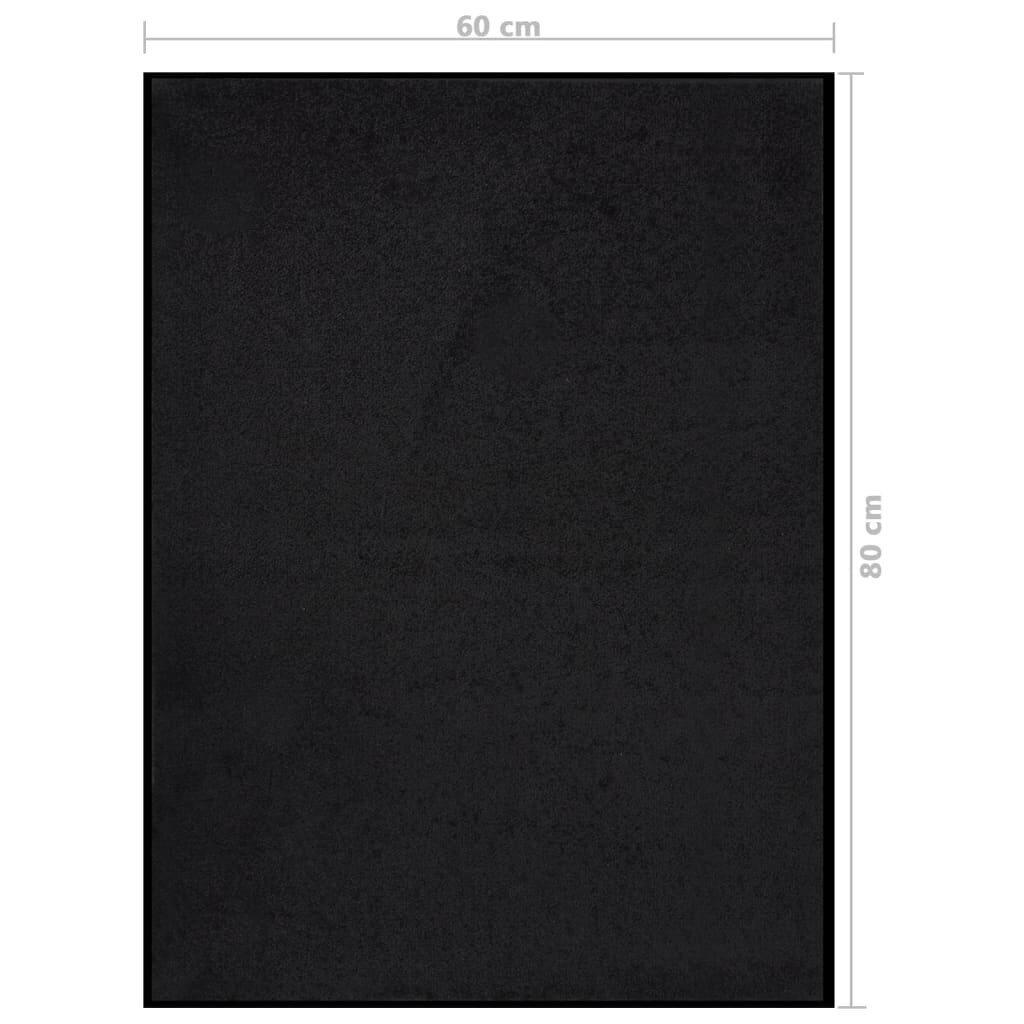 vidaXL Ovimatto musta 60x80 cm hinta ja tiedot | Ovimatot | hobbyhall.fi