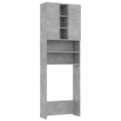 vidaXL Pesukonekaappi betoninharmaa 64x25,5x190 cm hinta ja tiedot | Kylpyhuonekaapit | hobbyhall.fi