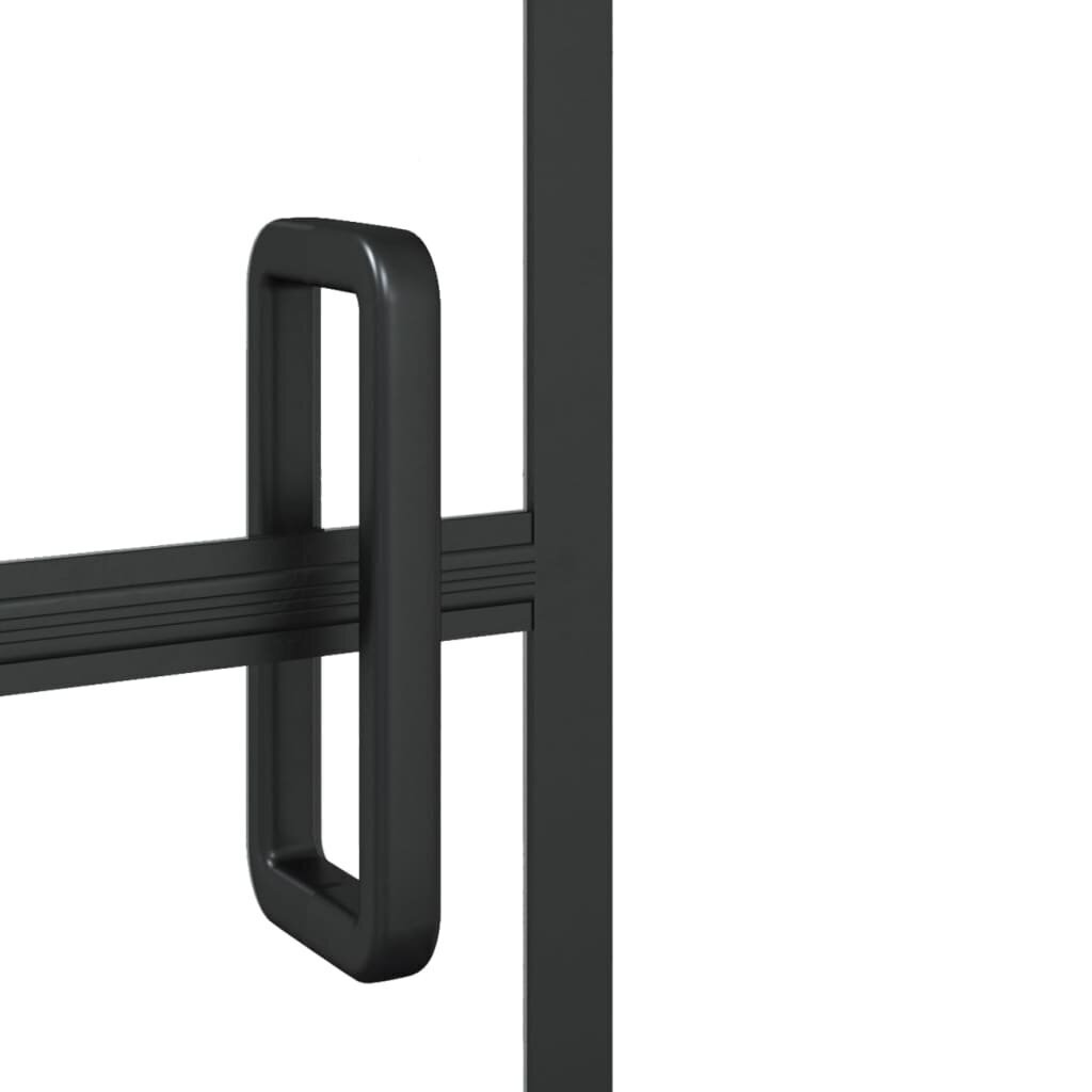 vidaXL Taittuva suihkuseinä ESG 80x140 cm musta hinta ja tiedot | Suihkuseinät ja -ovet | hobbyhall.fi