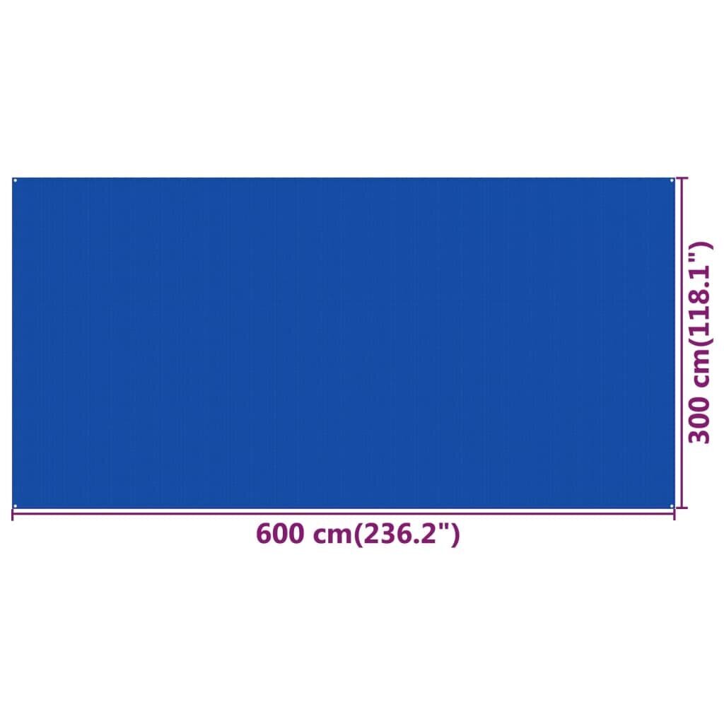 vidaXL Telttamatto 300x600 cm sininen HDPE hinta ja tiedot | Teltat | hobbyhall.fi
