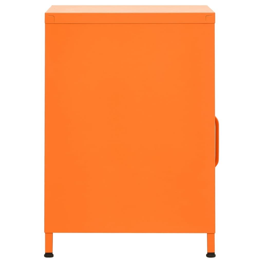 vidaXL Yöpöytä oranssi 35x35x51 cm teräs hinta ja tiedot | Yöpöydät | hobbyhall.fi