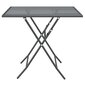 vidaXL Puutarhapöytä 80x80x72 cm laajennettu metalliverkko antrasiitti hinta ja tiedot | Puutarhapöydät | hobbyhall.fi
