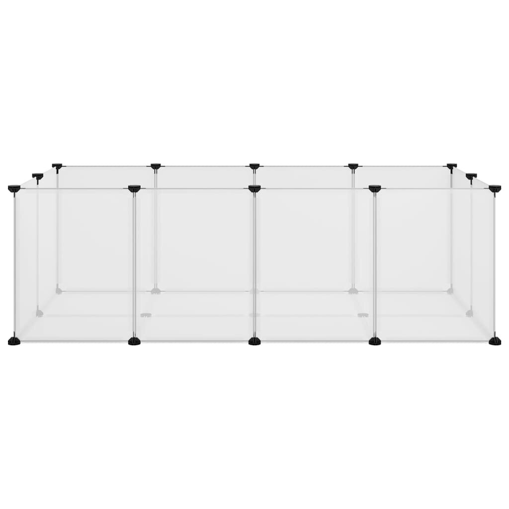 vidaXL Pieneläinhäkki läpinäkyvä 144x74x46,5 cm PP ja teräs hinta ja tiedot | Kuljetushäkit ja kuljetuslaatikot | hobbyhall.fi