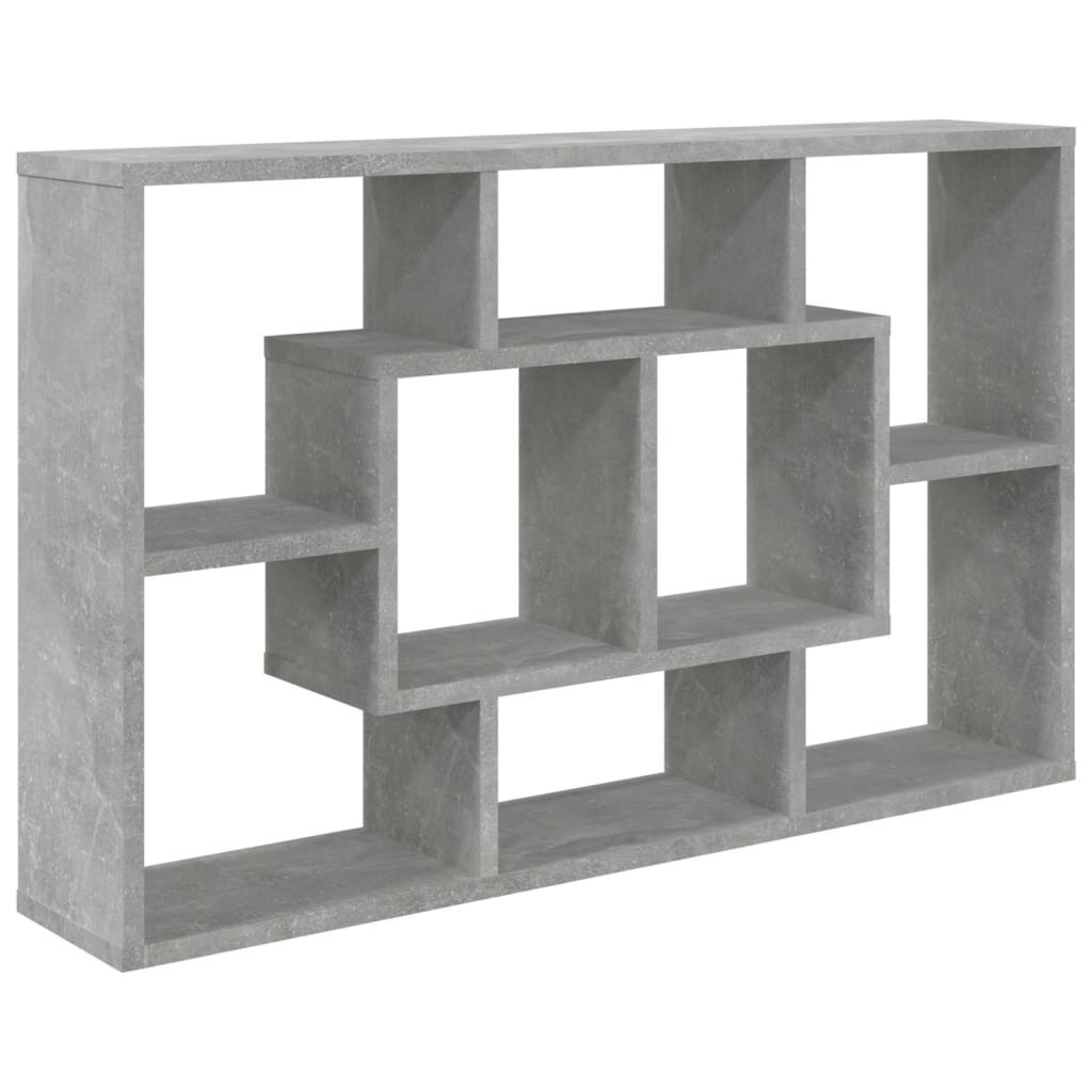 vidaXL Seinähylly betoninharmaa 85x16x52,5 cm tekninen puu hinta ja tiedot | Hyllyt | hobbyhall.fi