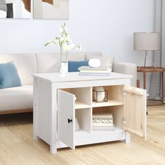 vidaXL Sohvapöytä valkoinen 71x49x55 cm täysi mänty hinta ja tiedot | Sohvapöydät | hobbyhall.fi