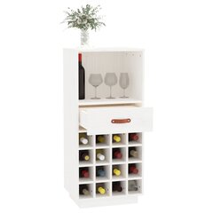 vidaXL Viinikaappi valkoinen 45x34x100 cm täysi mänty hinta ja tiedot | Keittiön kaapit | hobbyhall.fi