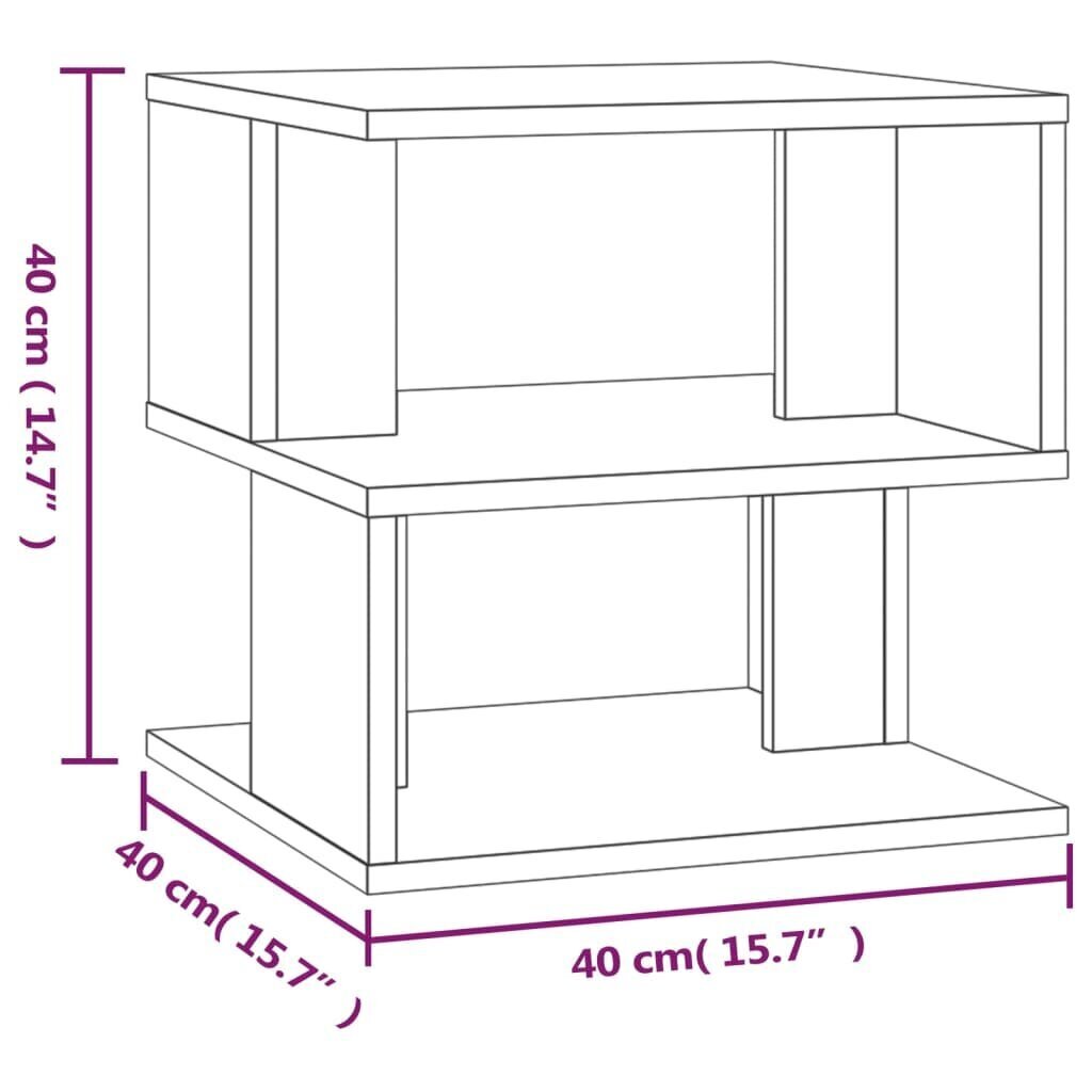 vidaXL Sivupöytä savutammi 40x40x40 cm tekninen puu hinta ja tiedot | Sohvapöydät | hobbyhall.fi