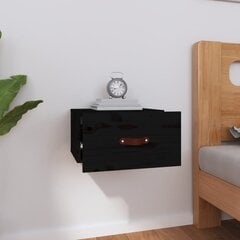 vidaXL Seinäkiinnitettävä yöpöytä musta 40x29,5x22 cm hinta ja tiedot | Yöpöydät | hobbyhall.fi