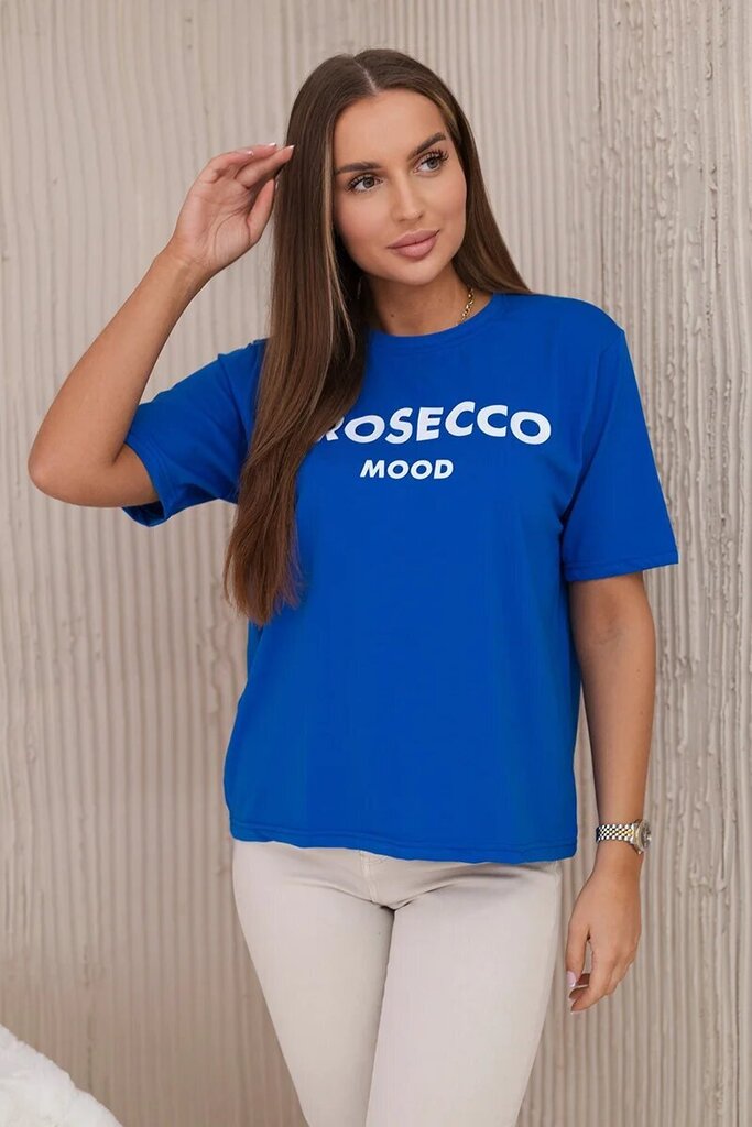 Naisten sininen Prosecco T-paita 27809-53595-Universaali hinta ja tiedot | Naisten T-paidat | hobbyhall.fi