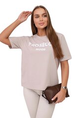 Naisten beige Prosecco T-paita 27811-53596-Universaali hinta ja tiedot | Naisten T-paidat | hobbyhall.fi