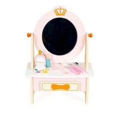 Puinen pukeutumispöytä vaaleanpunaisilla tarvikkeilla, lapsille hinta ja tiedot | Tyttöjen lelut | hobbyhall.fi