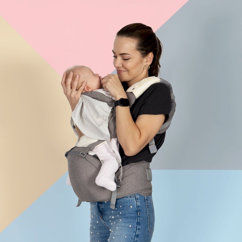 Vauvan kantokoppa valjailla, Ecotoys, 15 kg, ruskea hinta ja tiedot | Kantoreput | hobbyhall.fi