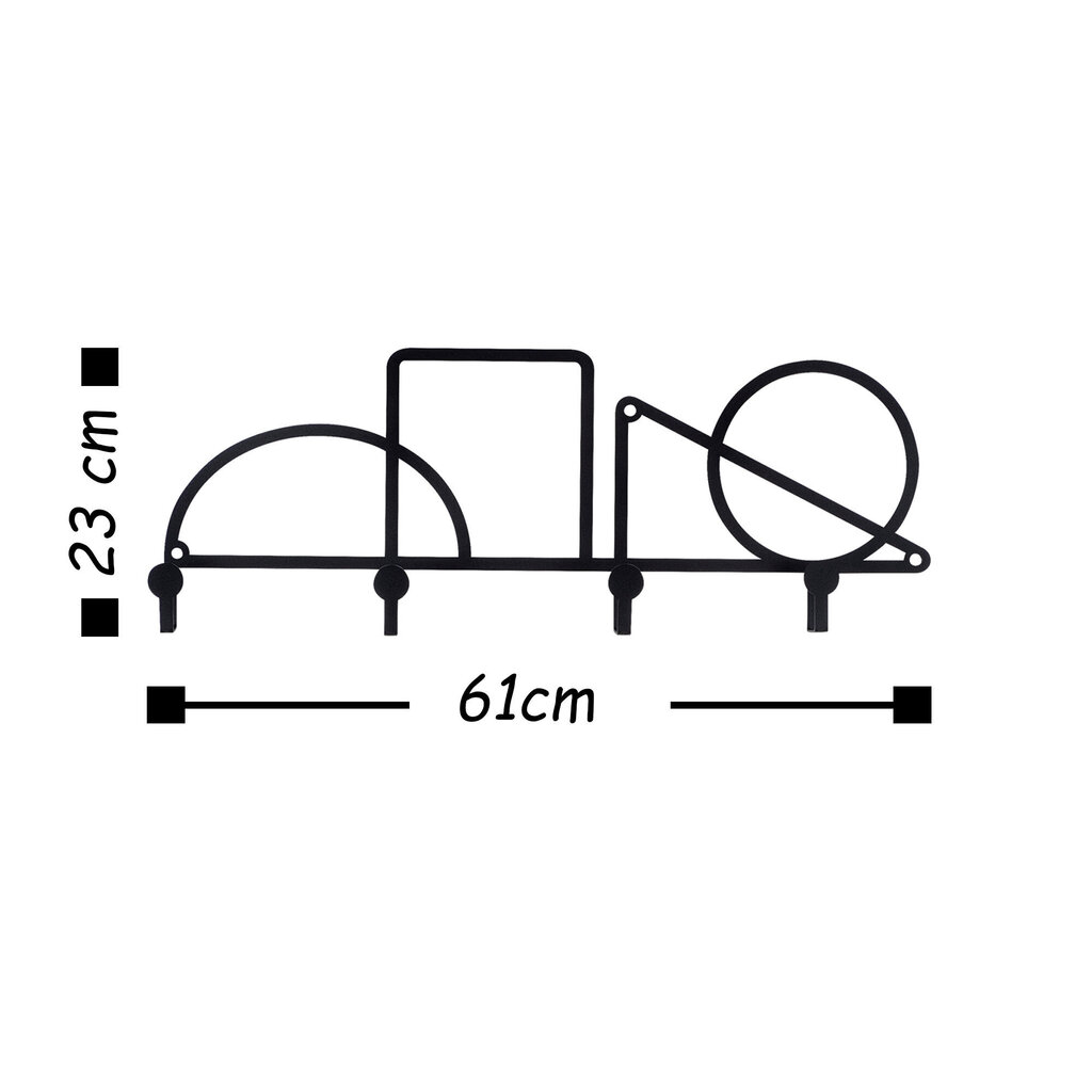 Geometrinen 2 hinta ja tiedot | Naulakot | hobbyhall.fi