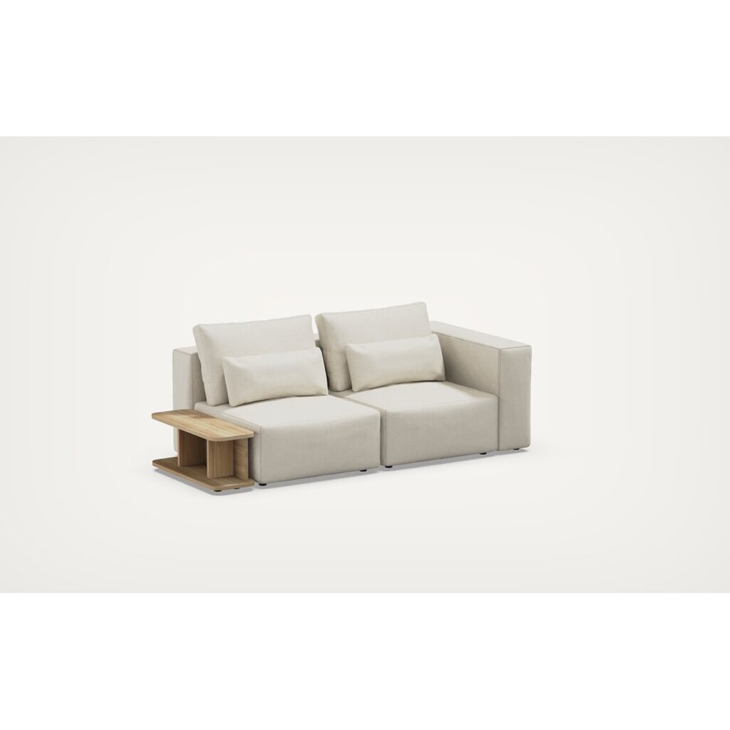 2-istuttava sohva Riposo Ottimo sivupöydällä, 210x105x85 cm, beige hinta ja tiedot | Sohvat ja vuodesohvat | hobbyhall.fi