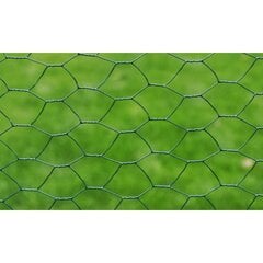 vidaXL Kanaverkko galvanoitu PVC pinnoitteella 25x0,75 m vihreä hinta ja tiedot | Aidat ja tarvikkeet | hobbyhall.fi