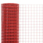vidaXL Kanaverkko teräs PVC pinnoitteella 10x1 m punainen hinta ja tiedot | Aidat ja tarvikkeet | hobbyhall.fi