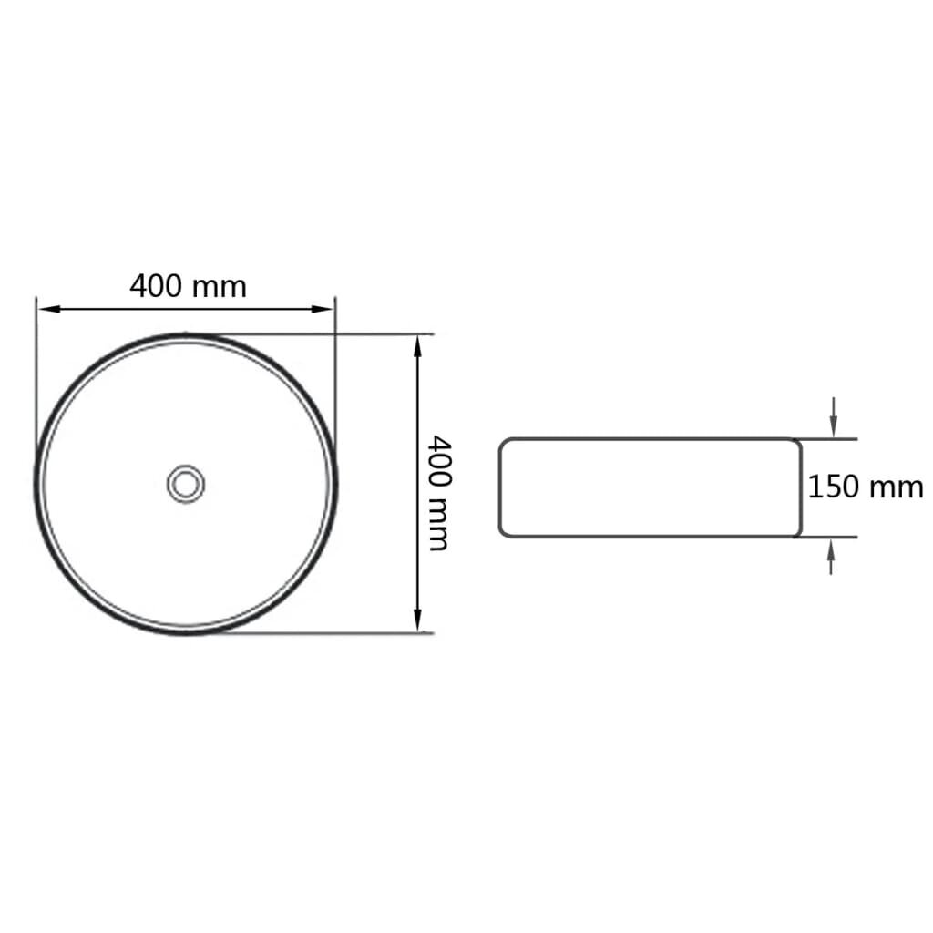 vidaXL Pesuallas 40x15 cm keraaminen kulta hinta ja tiedot | Pesualtaat | hobbyhall.fi