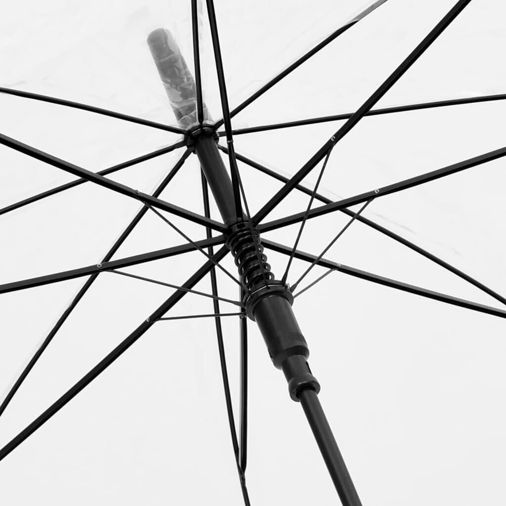 vidaXL Sateenvarjo läpinäkyvä 100 cm hinta ja tiedot | Naisten sateenvarjot | hobbyhall.fi