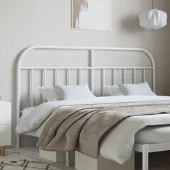 vidaXL Metallinen sängynpääty valkoinen 180 cm hinta ja tiedot | Sängyt | hobbyhall.fi