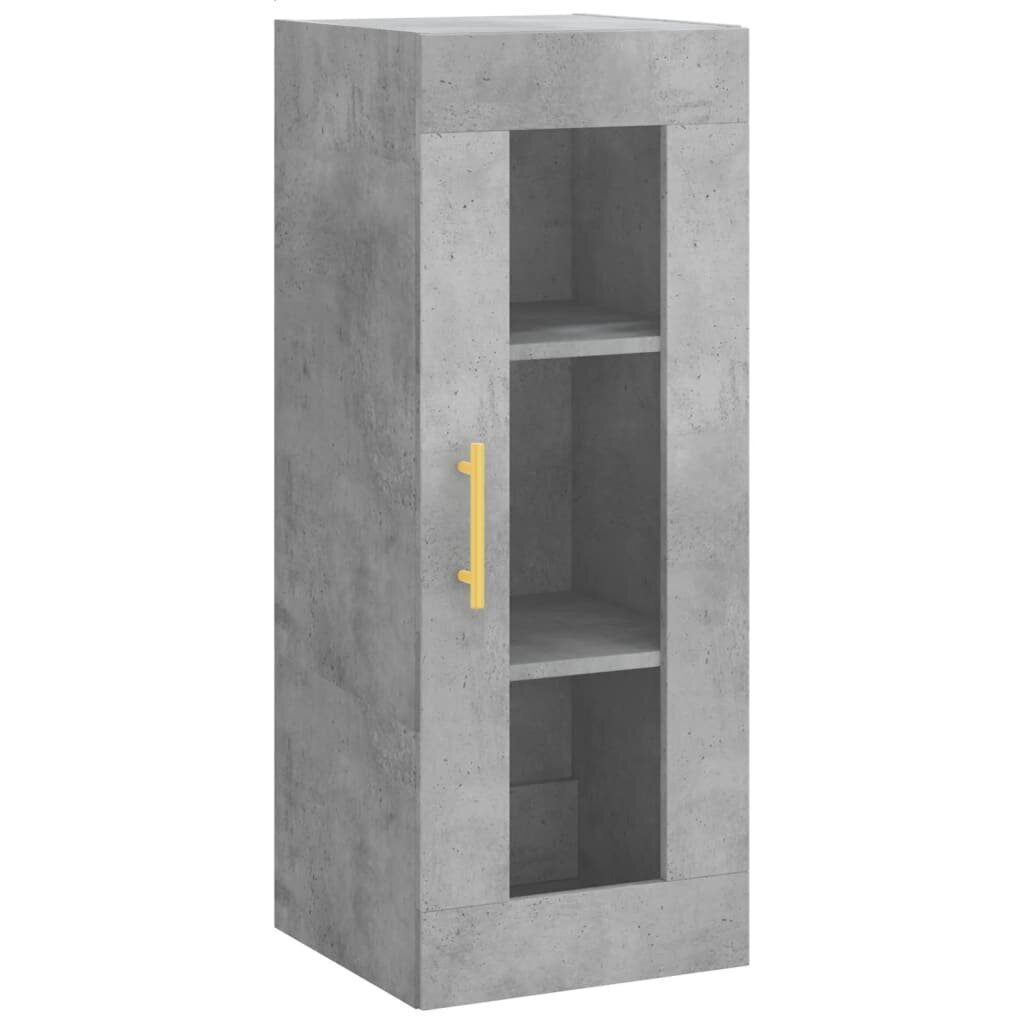 vidaXL Kaappi betoninharmaa 34,5x34x180 cm tekninen puu hinta ja tiedot | Lipastot | hobbyhall.fi