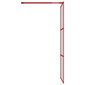 vidaXL Walk-in suihkun seinäke kirkas ESG-lasi punainen 80x195 cm hinta ja tiedot | Suihkuseinät ja -ovet | hobbyhall.fi