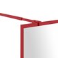 vidaXL Walk-in suihkun seinäke kirkas ESG-lasi punainen 118x195 cm hinta ja tiedot | Suihkuseinät ja -ovet | hobbyhall.fi