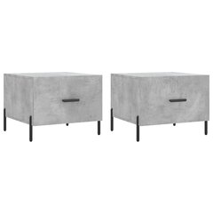 vidaXL Sohvapöydät 2 kpl betoninharmaa 50x50x40 cm tekninen puu hinta ja tiedot | Sohvapöydät | hobbyhall.fi