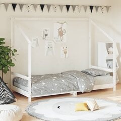 vidaXL Lasten sängynrunko valkoinen 90x200 cm täysi mänty hinta ja tiedot | Lastensängyt | hobbyhall.fi