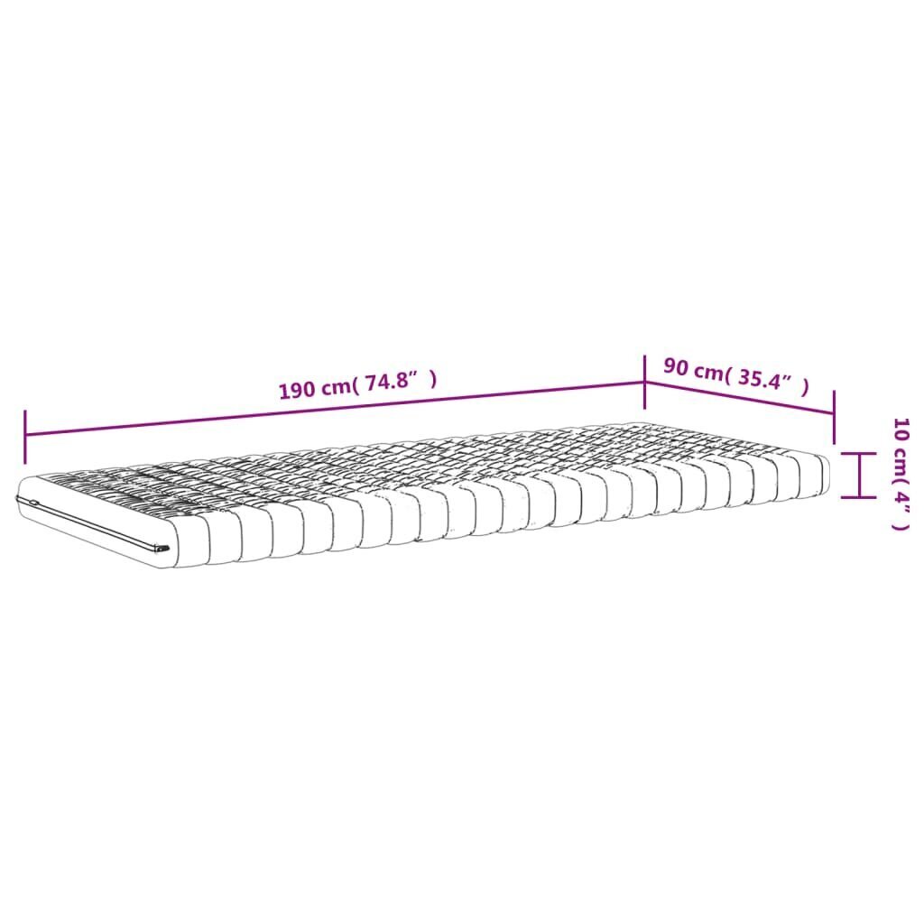 vidaXL Vaahtomuovipatjat 2 kpl valk. 90x190 cm 7 vyöhykettä kov. 20ILD hinta ja tiedot | Patjat | hobbyhall.fi