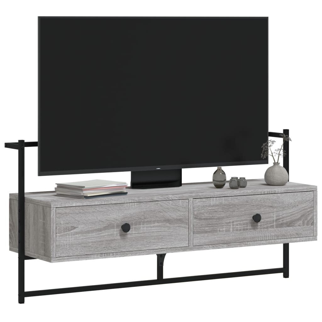 vidaXL TV-kaappi seinälle harmaa Sonoma 100,5x30x51 cm tekninen puu hinta ja tiedot | TV-tasot | hobbyhall.fi