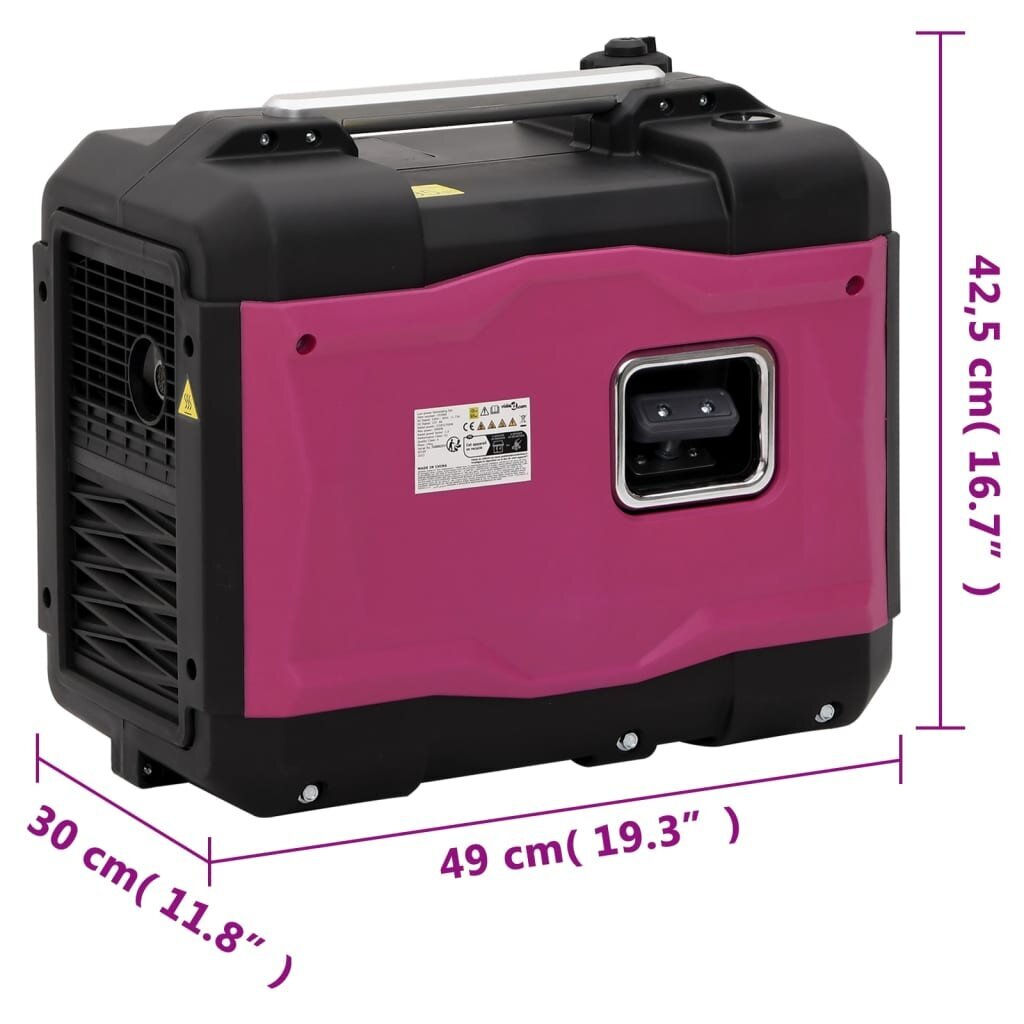 vidaXL Kannettava bensiinigeneraattori 2900W 4-tahti hinta ja tiedot | Aggregaatit | hobbyhall.fi