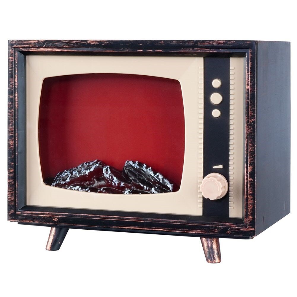 LED-sähkötakka/retro-TV, 22x13x18 cm hinta ja tiedot | Takat | hobbyhall.fi