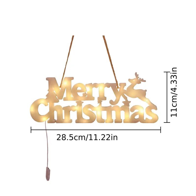 Koristeellinen teksti Hyvää joulua, valkoinen, 11cm x 27cm hinta ja tiedot | Joulukoristeet | hobbyhall.fi