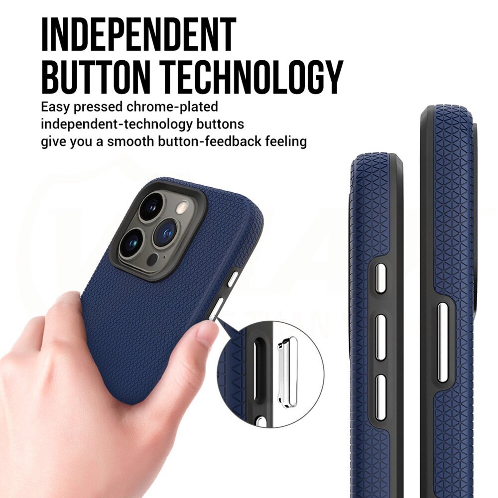 Vmax Triangle Case for iPhone 15 6,1" navy blue hinta ja tiedot | Puhelimen kuoret ja kotelot | hobbyhall.fi