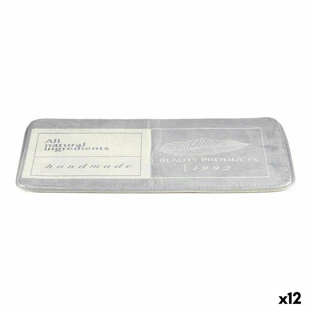 Kylpymatto Beauty Products Harmaa Valkoinen (40 x 1,5 x 60 cm) (12 osaa) hinta ja tiedot | Isot matot | hobbyhall.fi